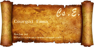 Csurgai Emma névjegykártya